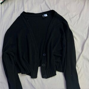 Diva Black Cardigan Sweater